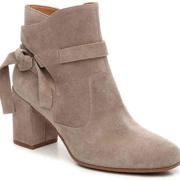 Franco Sarto Shoes - Franco Sarto Suede nude Pamela Booties